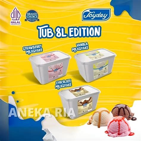 Jual Joyday Es Krim Kemasan Tube Liter Shopee Indonesia