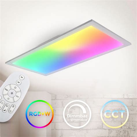 Cct Rgb Led Panel Deckenleuchte Dimmbar Rechteckig Bk Licht Eu