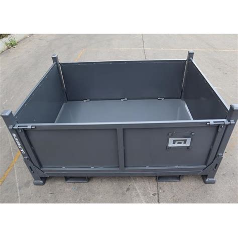 Forklift Q235 Steel Stillage Cage Pallet Storage Bins Corrosion