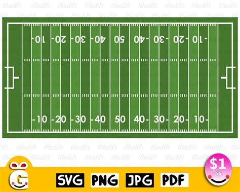 Football Field SVG Png JPG PDF Clipart Lines Background - Etsy