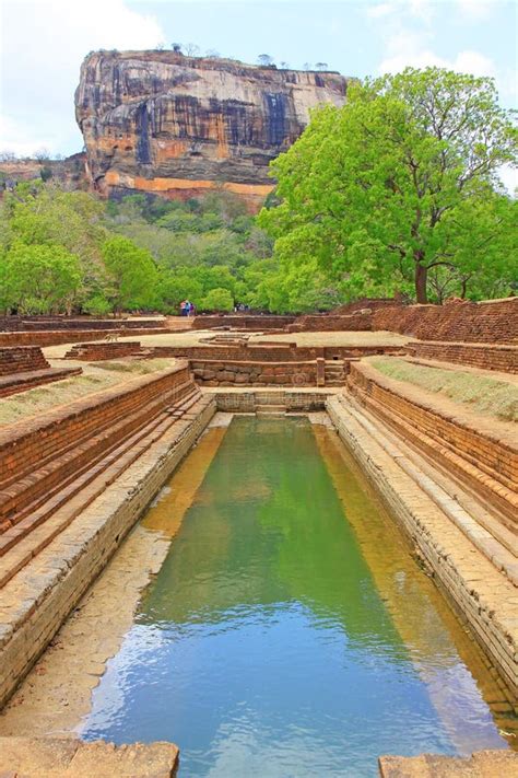 sigiriya water garden sri lanka unesco world heritage stock image