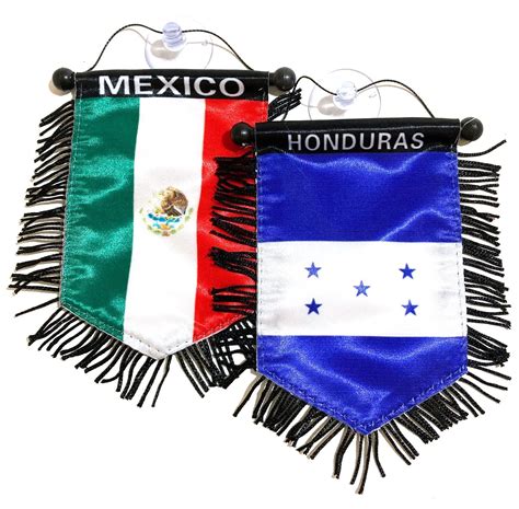 Mexico Honduras Mini Banner: Car/Home/Wall Decor Flag Accessory