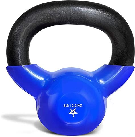 Yes4All 5lb Vinyl Coated PVC Kettlebell Blue Single Walmart