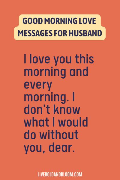 103 Good Morning Messages for My Husband