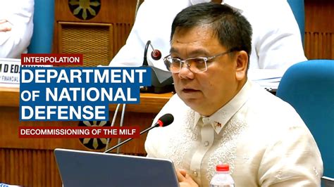 INTERPOLATION Department Of National Defense The Decommissioning Of The MILF YouTube