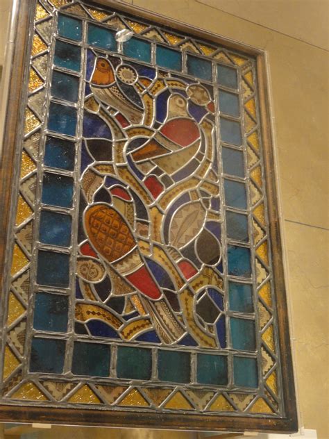 Stained Glass Window With Bird Designs Edgar Miller Ar Flickr