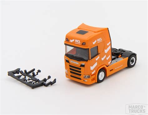 Herpa Scania Cr Hd Zugmaschine Orange Hcl Logisticsaus