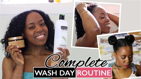 Natural Hair Wash Day Routine Start To Finish Youtube