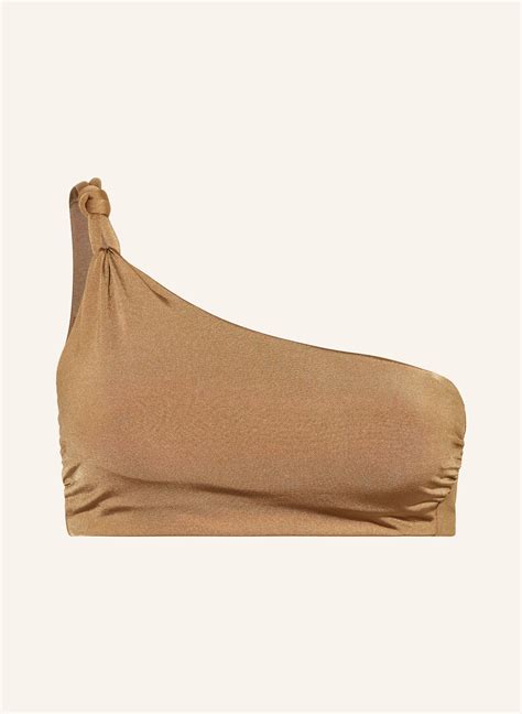 Max Mara BEACHWEAR One Shoulder Bikini Top ALISIA In Braun