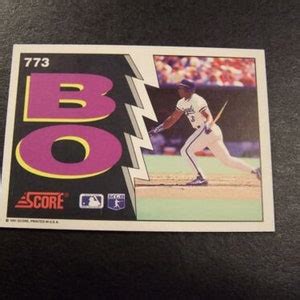 Bo Jackson Bo Breaker Card Back Big BO 1991 Score 773 Etsy