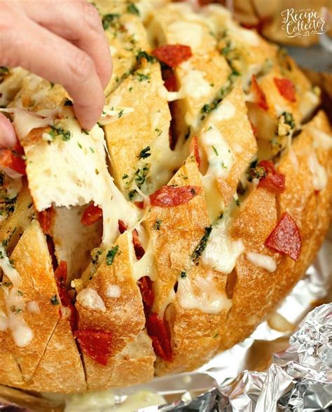 Cheesy Pepperoni Garlic Pull Apart Bread Diary Of A Recipe Collector