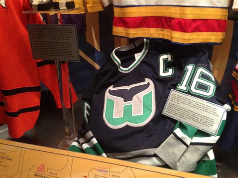 Hartford Whalers jersey at Hockey Hall of Fame. | Hockey hall of fame, Hartford whalers, Jersey