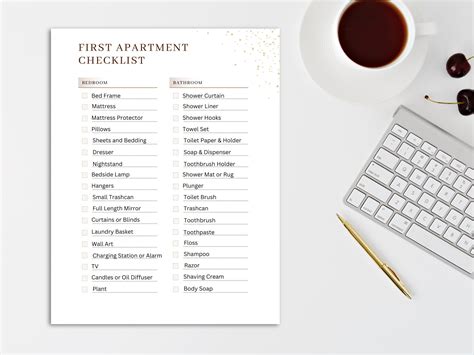 First Apartment Checklist Apartment Checklist New Etsy