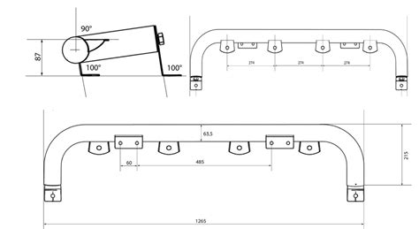 Hansen Styling Parts Edelstahl LKW Lampenbügel Flachdach