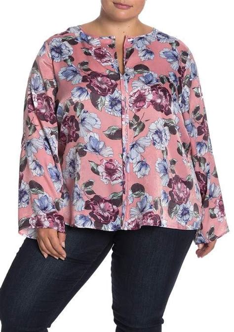 Bobeau B Collection By Cristy Pleat Back Blouse Plus Size Sponsored