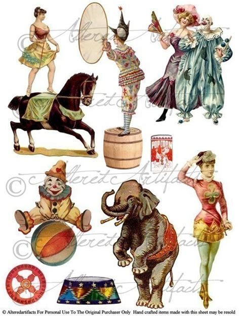 Circus Performers Side Show Clowns Printable Circus Clip Art Theater