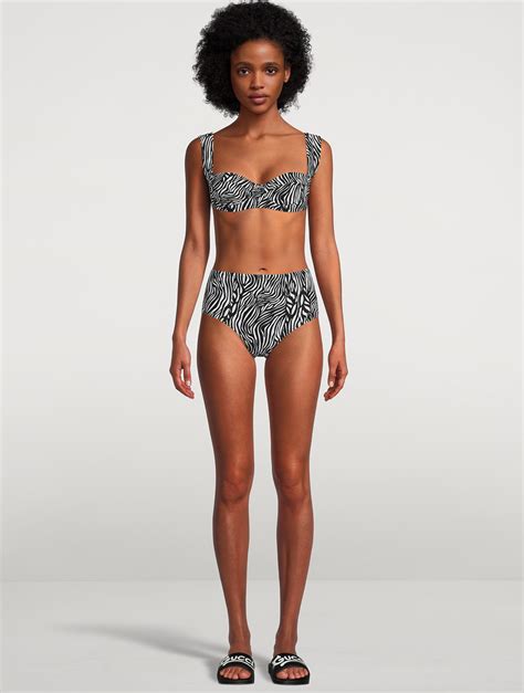 Tropic Of C South Pacific Bikini Top In Zebra Print Holt Renfrew Canada