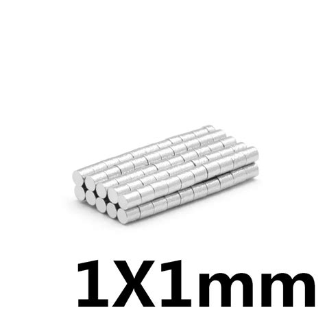 200 шт. 1x1 мм супер мощный объемный маленький круглый неодимовый ...