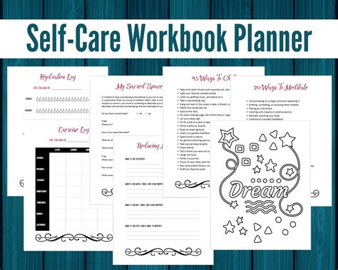 Self Care Workbook Planner Printable Pdf X Letter Size Pages