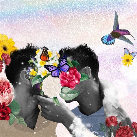 Gay Couple Kissing Surreal LGBTQ Premium Photo Rawpixel