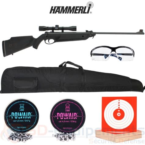 Carabine à plomb Hammerli Black Force 400 Combo 4 5mm 20 Joules SD