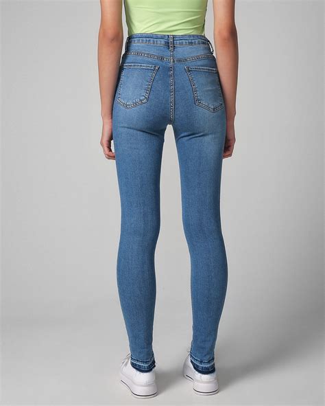 Riachuelo Calça Jeans Feminina Skinny Cintura Alta Denim Claro Pool