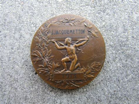 ANCIENNE BELLE MÉDAILLE Société d enseignement du Rhône signée Dubois