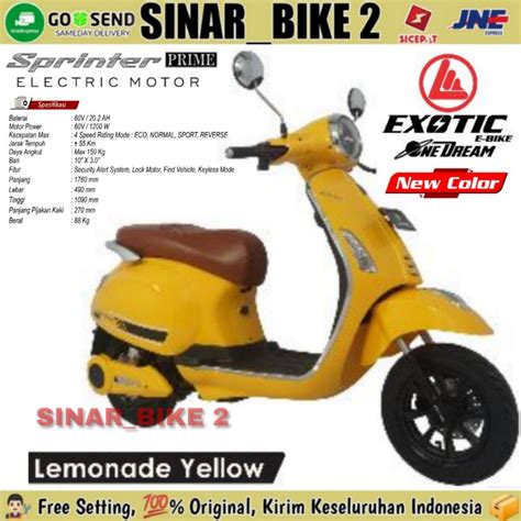 Jual Sepeda Motor Listrik Electric Exotic Sprinter At Vespa Watt