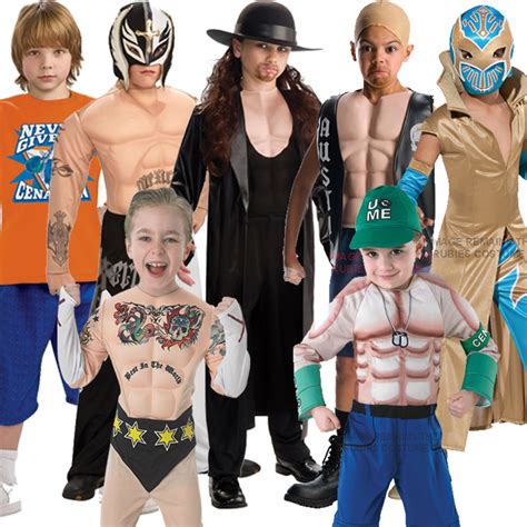 Childs WWE Muscle Chest Deluxe Wrestling Fancy Dress Kids Wrestler WWF ...