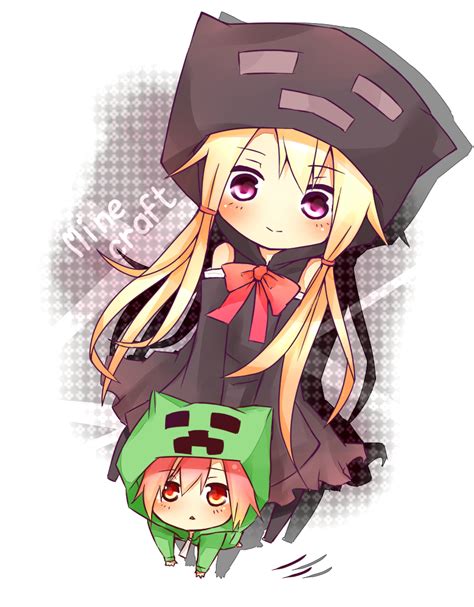 Minecraft Anime Enderman And Creeper