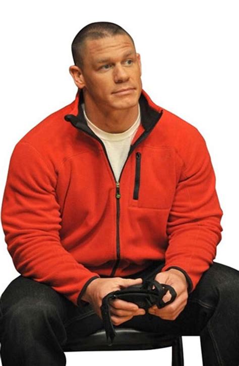 Wrestler John Cena WWE Mens Casual Bomber Red Fleece Jacket