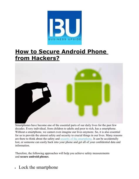 PPT How To Secure Android Phone From Hackers PowerPoint Presentation