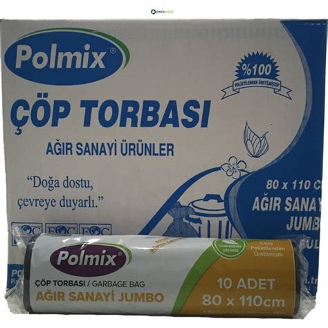 Polmix Endüstriyel Ağır Sanayi Çöp Torbası 80 x 110 Cm Siyah Fiyatı