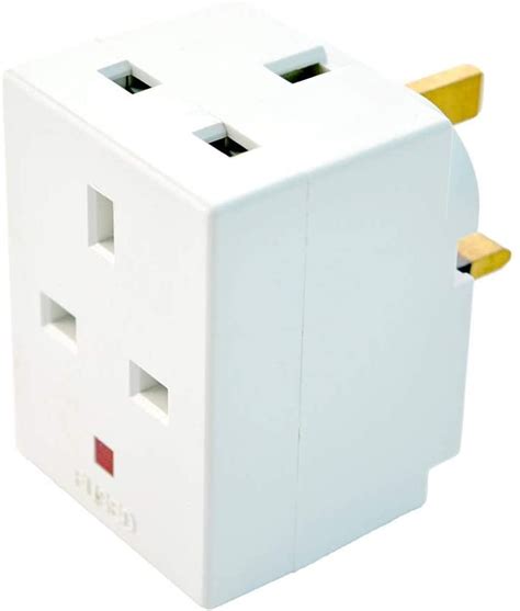 Way Socket Multi Plug Fused Adapter Uk Mains V Ac Socket