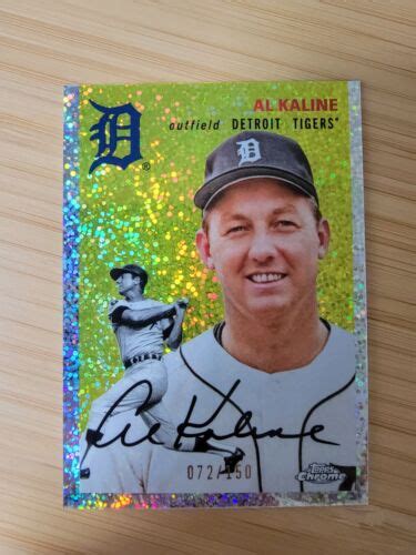 2023 Topps Chrome Platinum Al Kaline Speckle Refractor 150 Detroit