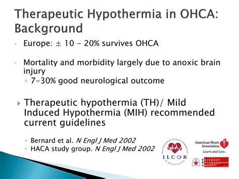 PPT - Therapeutic Hypothermia in Out of Hospital Cardiac Arrest towards