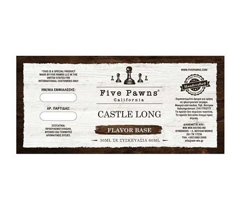 Five Pawns Castle Long Ml Ml Flavour Shots Altersmoke Gr