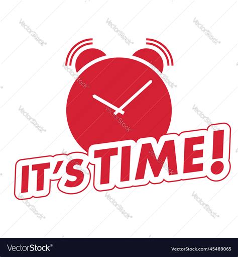 Ringing alarm clock its time icon flat isolated Vector Image