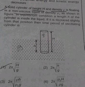 A Homogeneous Solid Cylinder Of Length L L