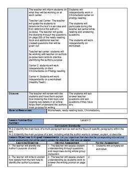 Edtpa Elementary Education Task Part B Lesson Plans For Learning