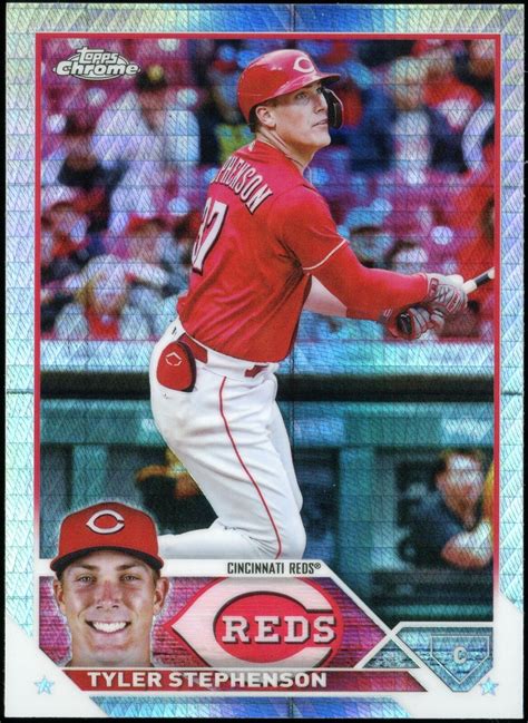 Topps Chrome Tyler Stephenson Prism Refractor Ebay