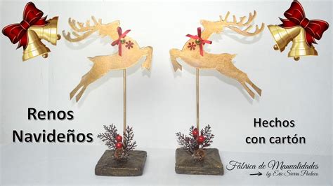 Adornos navideños Renos de cartón Christmas decorations Reindeer