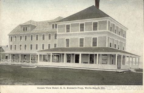 Ocean View Hotel Wells Beach, ME Postcard