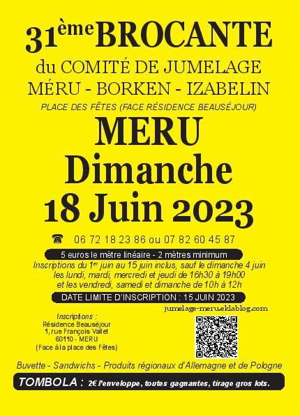 31 ème brocante du comité de jumelage méru borken izabelin 60110 18