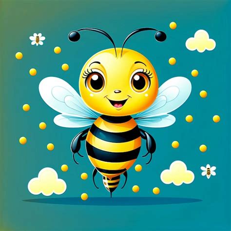 Premium Photo Cute Bee Flying Cartoon Vector Illustration