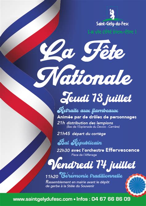 Mairie De Saint G Ly Du Fesc Fete Nationale