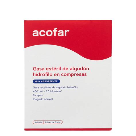 Gasa Est Ril De Algod N Hidr Filo En Compresas De Farmacia Acofar