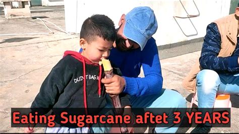 First Time Eating Sugarcane In China Abdullah In China Vlog Youtube