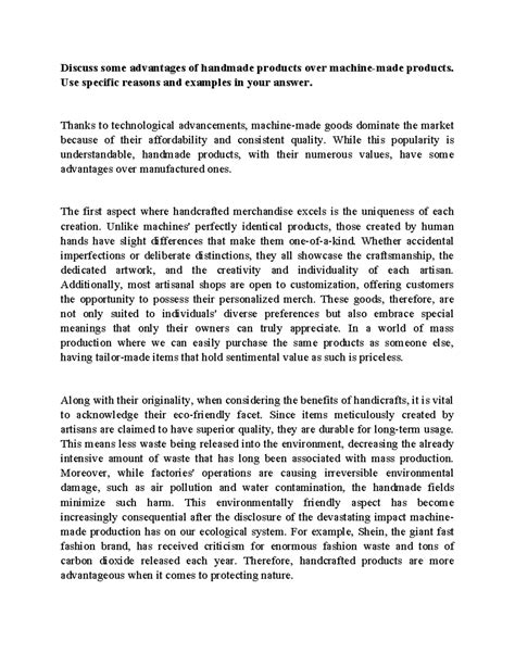 Advantages of Handmade Products Over Mass-Produced Goods - TATQ1