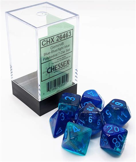 Chessex Dice Chx26463 8 Sided Dice Rpg Dice Polyhedral Dice Dark Elf Luminary Dicing Glow